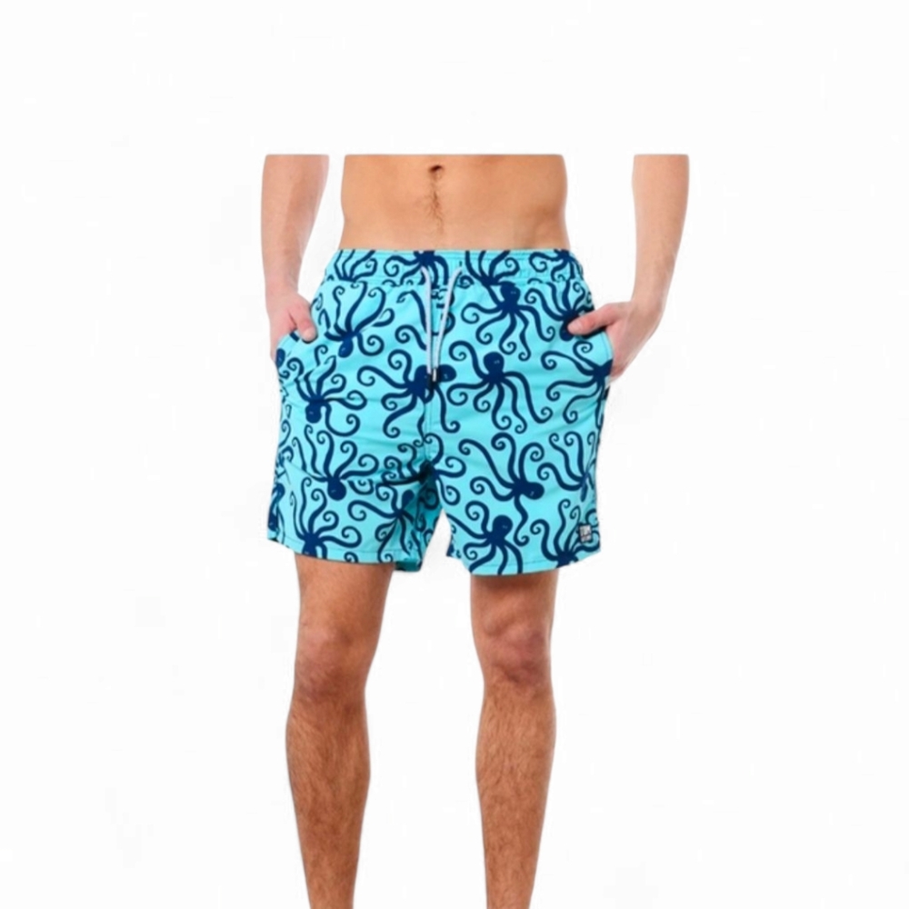 Tom And Teddy Octopus Print Swim Shorts XL